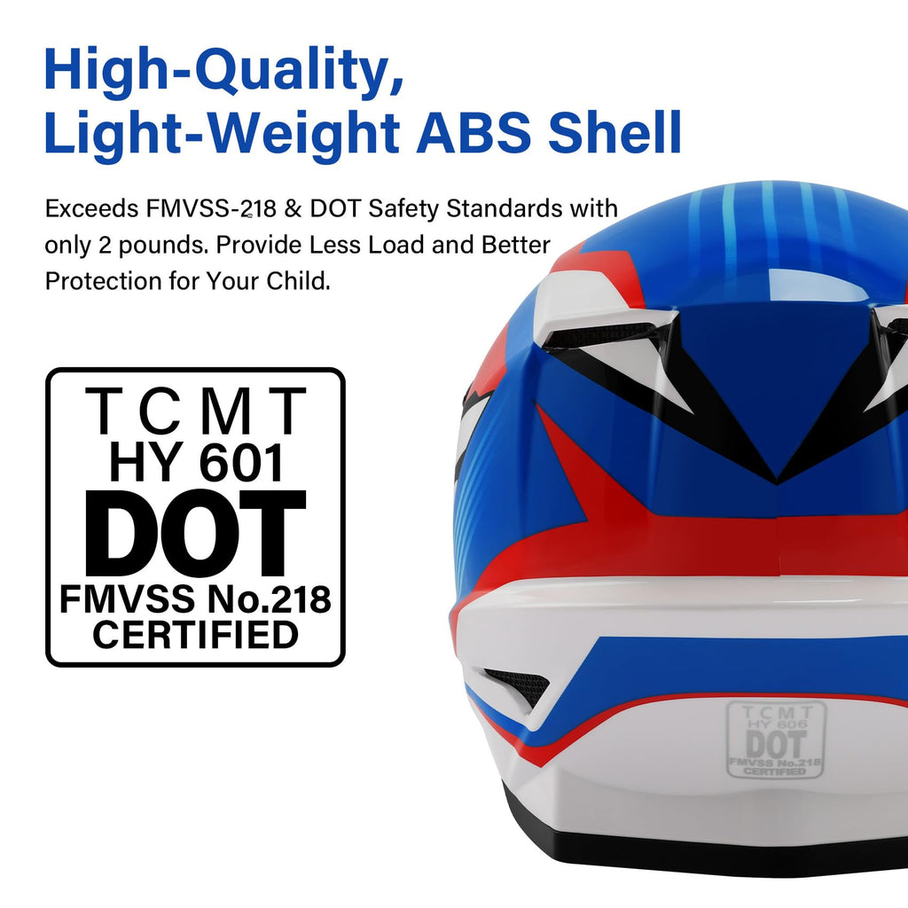 Youth Kids DOT Approved Full Face Motocross Helmet X2448