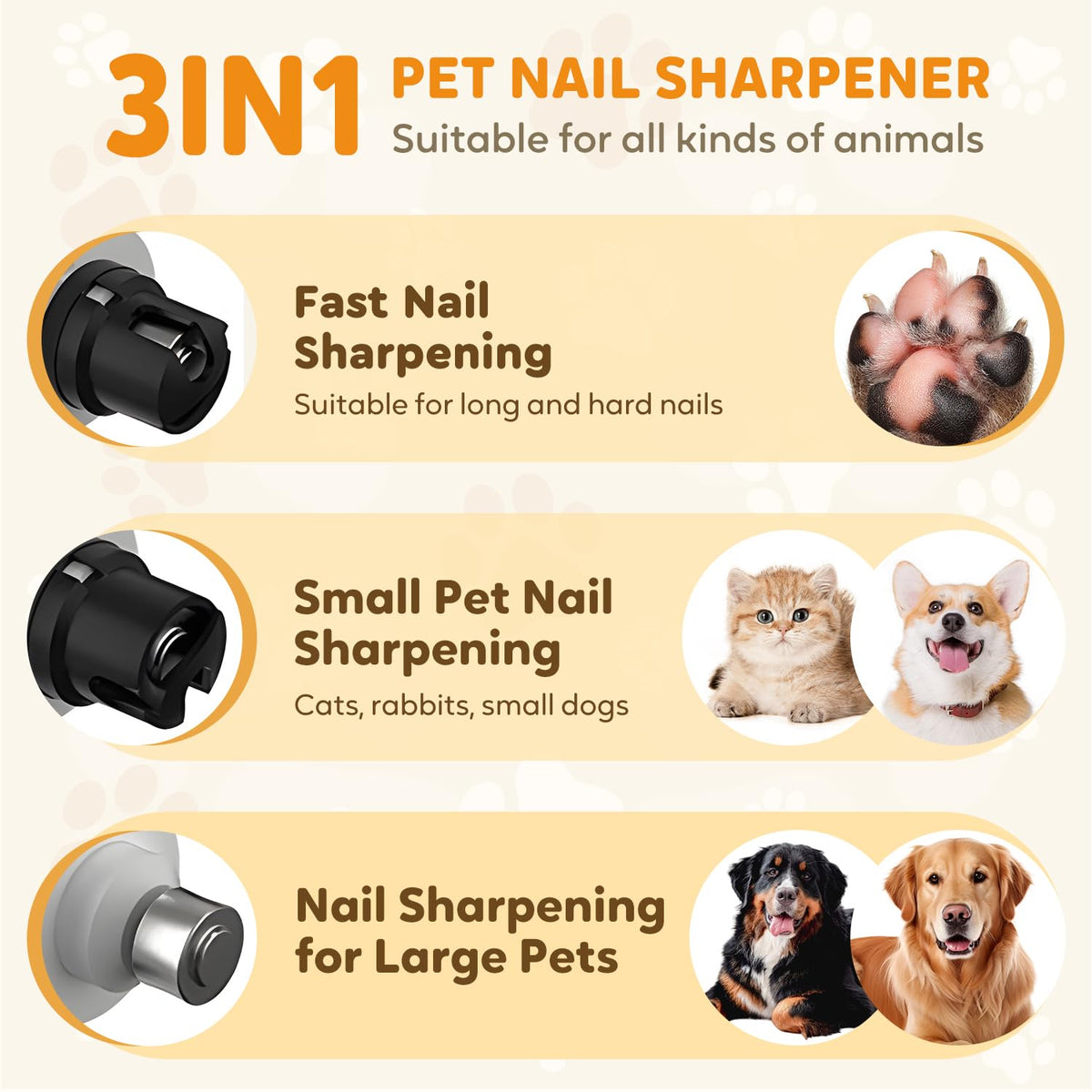 Rechargeable Portable Electric Pet Nail Grinder X614