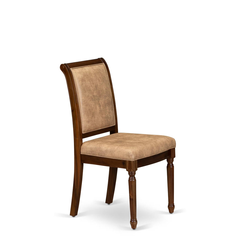 9 Piece Dining Table and 8 Beige Polyester Fabric Chairs U3988