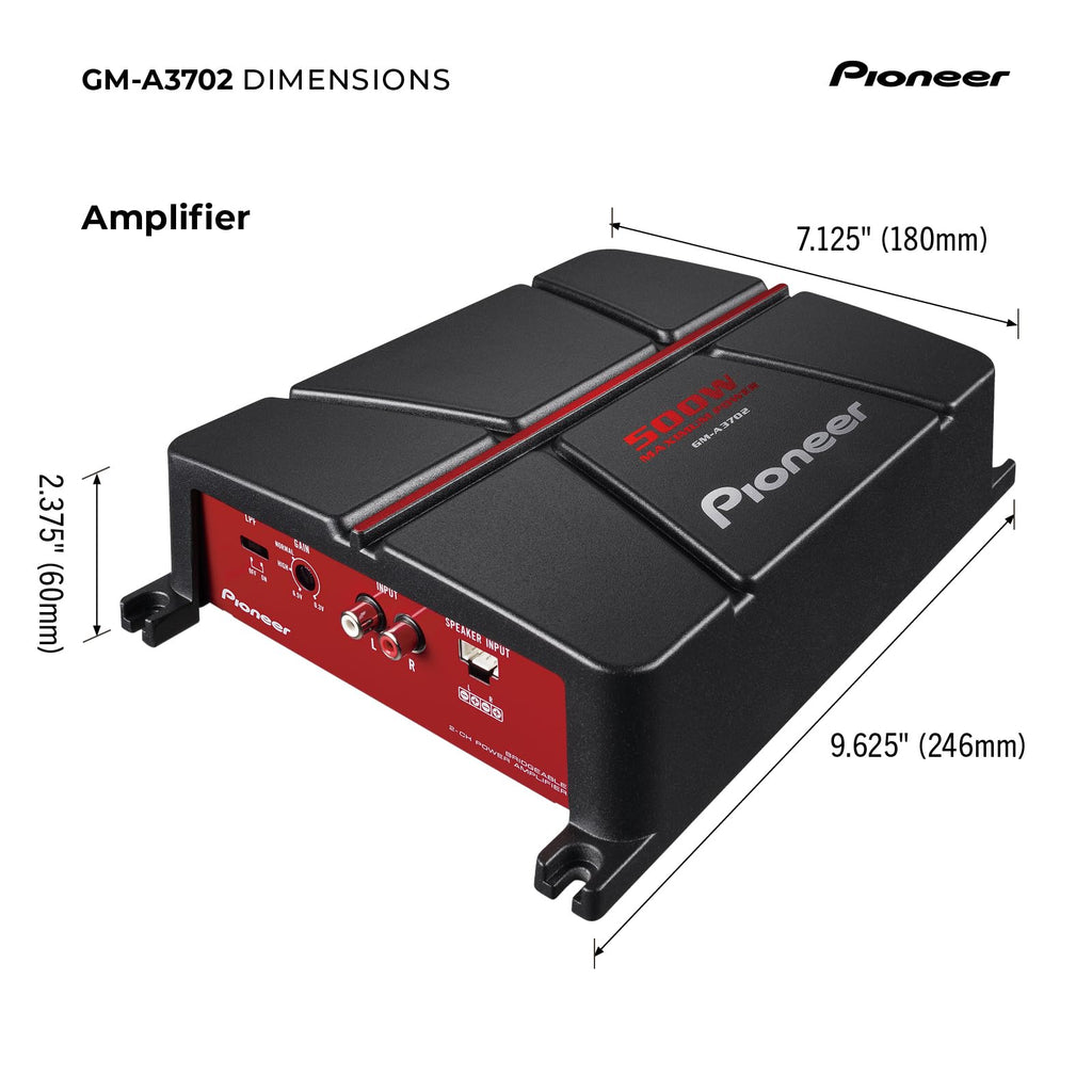 500W Max Class AB 2-Channel Car Amplifier Q261