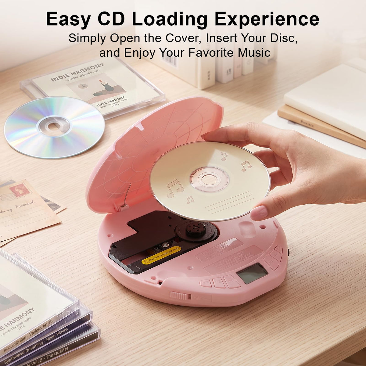 Portable CD Player with Earphones M48847