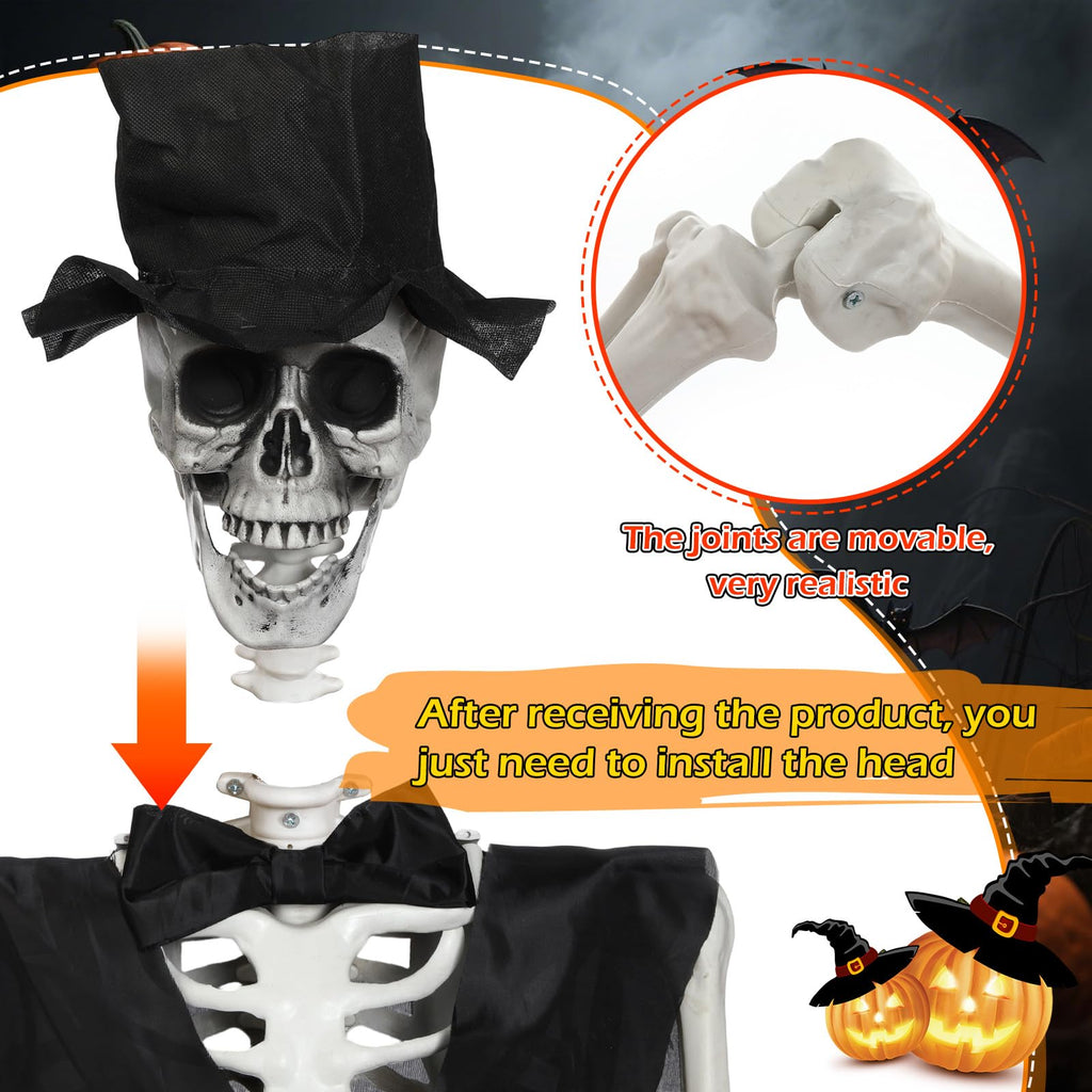 2 Set 5.4 Ft Posable Skeleton Decor A86178