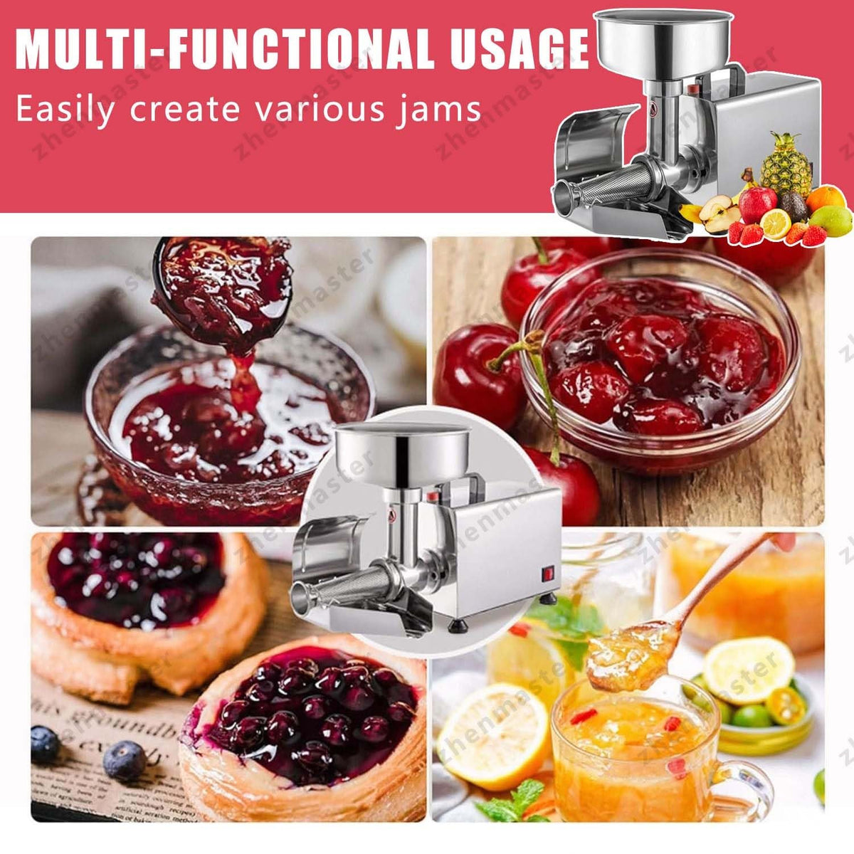 450W Stainless Steel Electric Tomato Strainer T17714