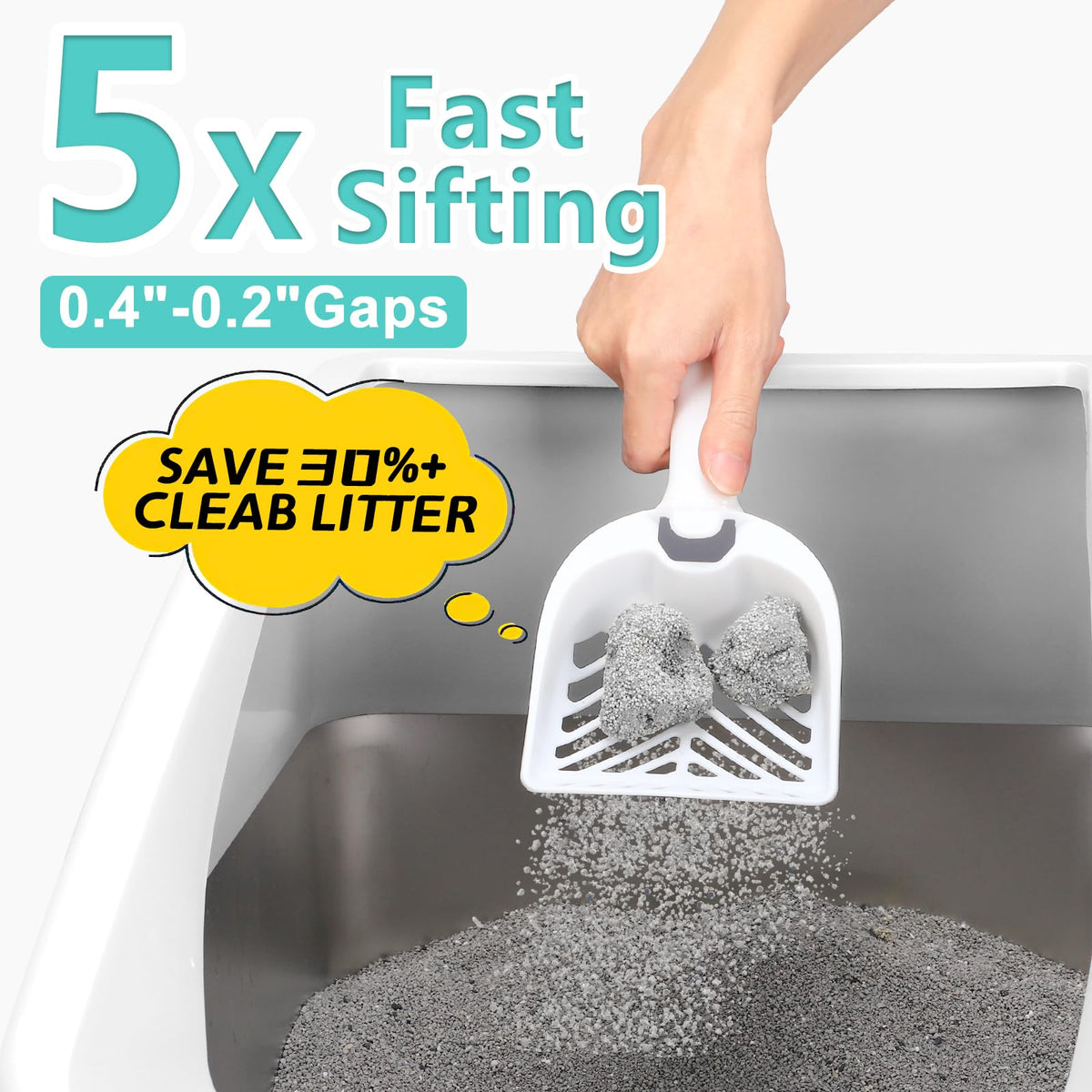 XL Enclosed High Sided Stainless Steel Cat Litter Box with Lid W9929