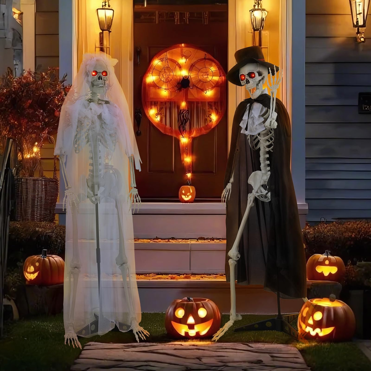 Halloween Skeleton Decor, 5.4 ft Posable L816861