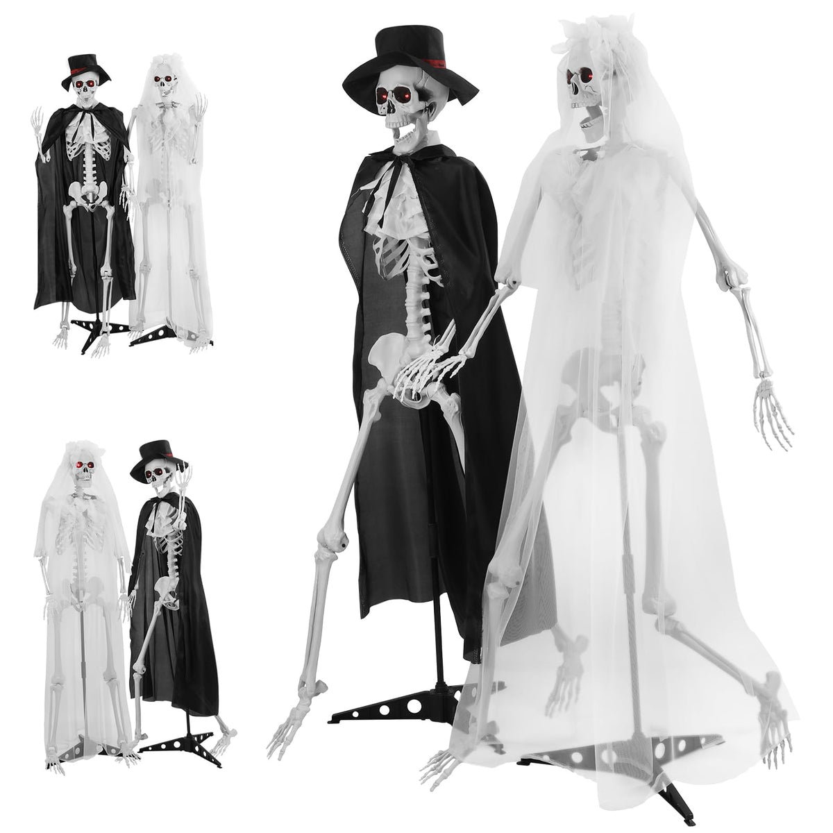 Halloween Skeleton Decor, 5.4 ft Posable L816861