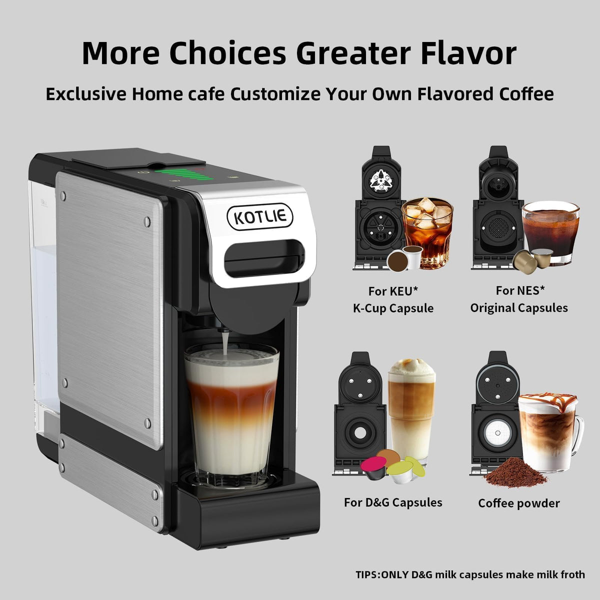 19 Bar Single Serve Coffee Maker with 34 Oz Reservoir G4648