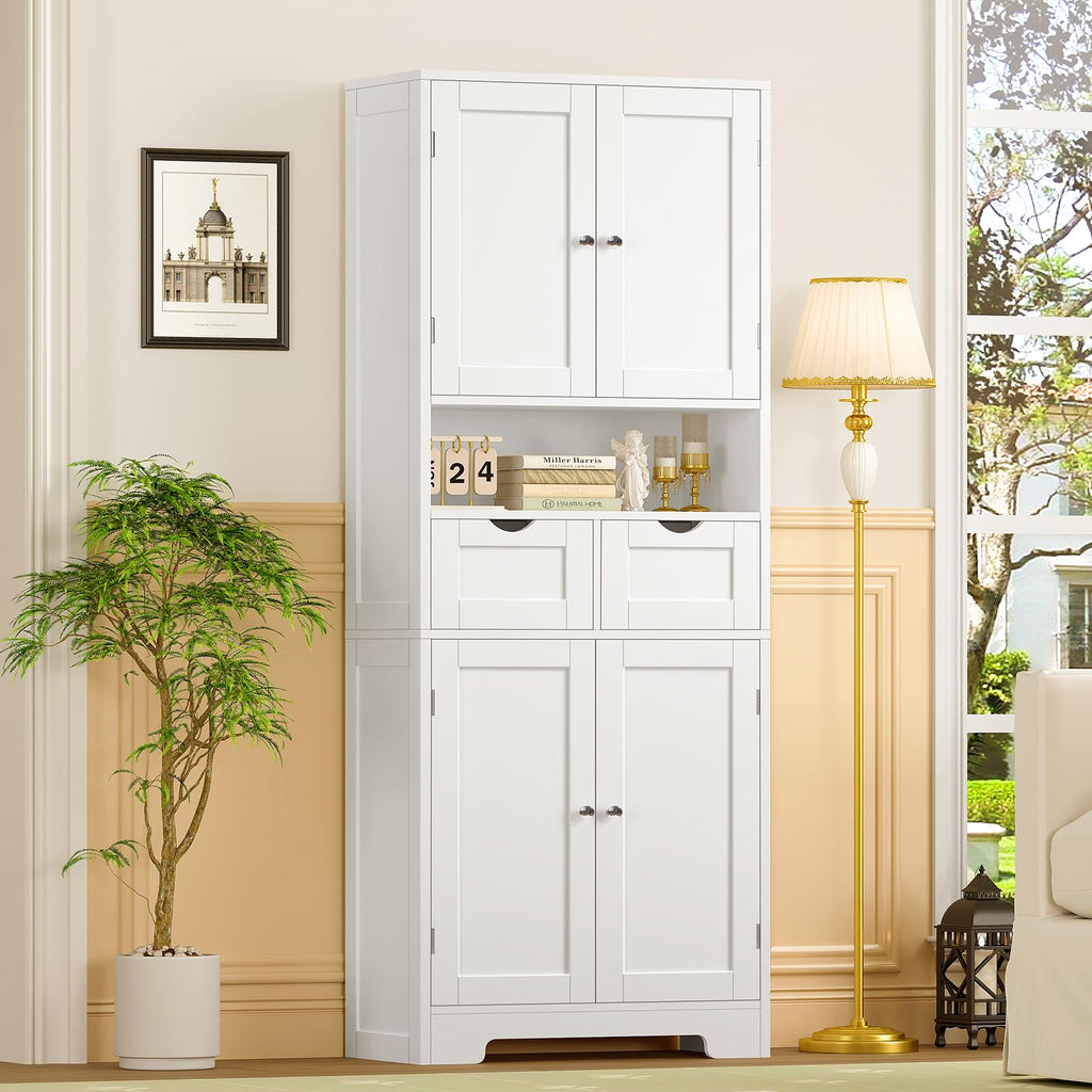 63.4"H Kitchen Pantry Cabinet with 4 Door Shelves Q506252