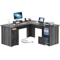 L Shaped Desk with Power Outlets J5353