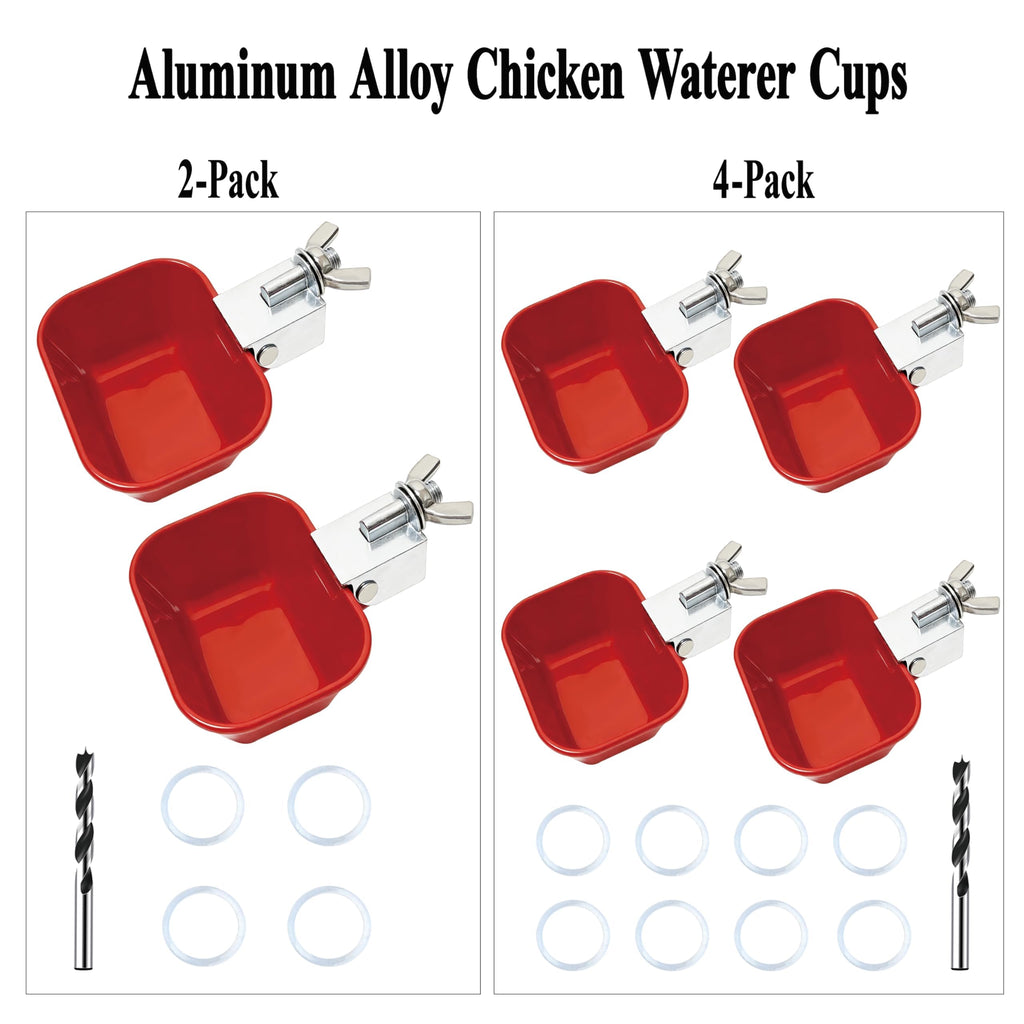Aluminum Alloy Chicken Waterer Feeder J506985