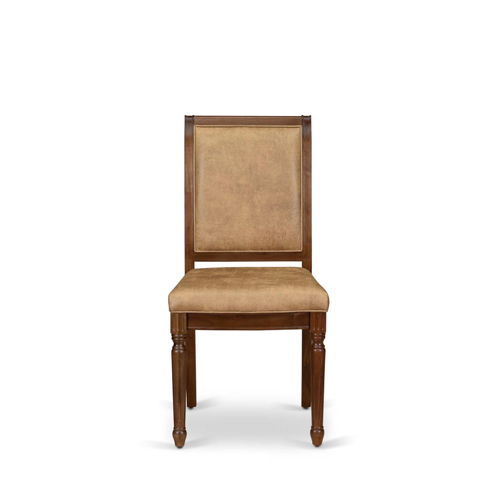 9 Piece Dining Table and 8 Beige Polyester Fabric Chairs U3988