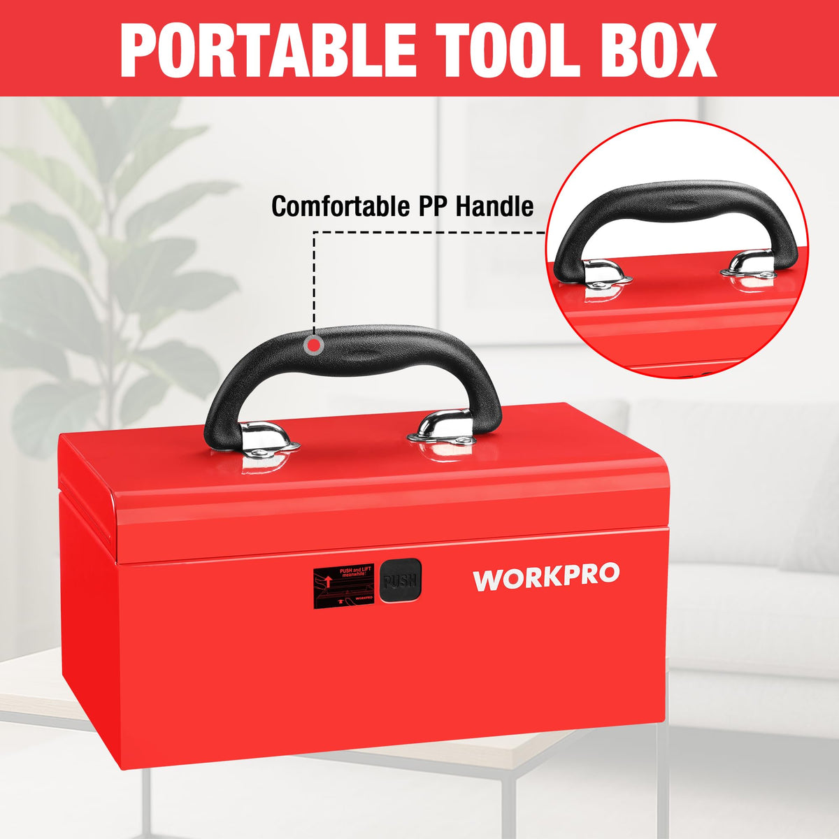 10.8" Mini Metal Tool Box with Removable Tray G390547
