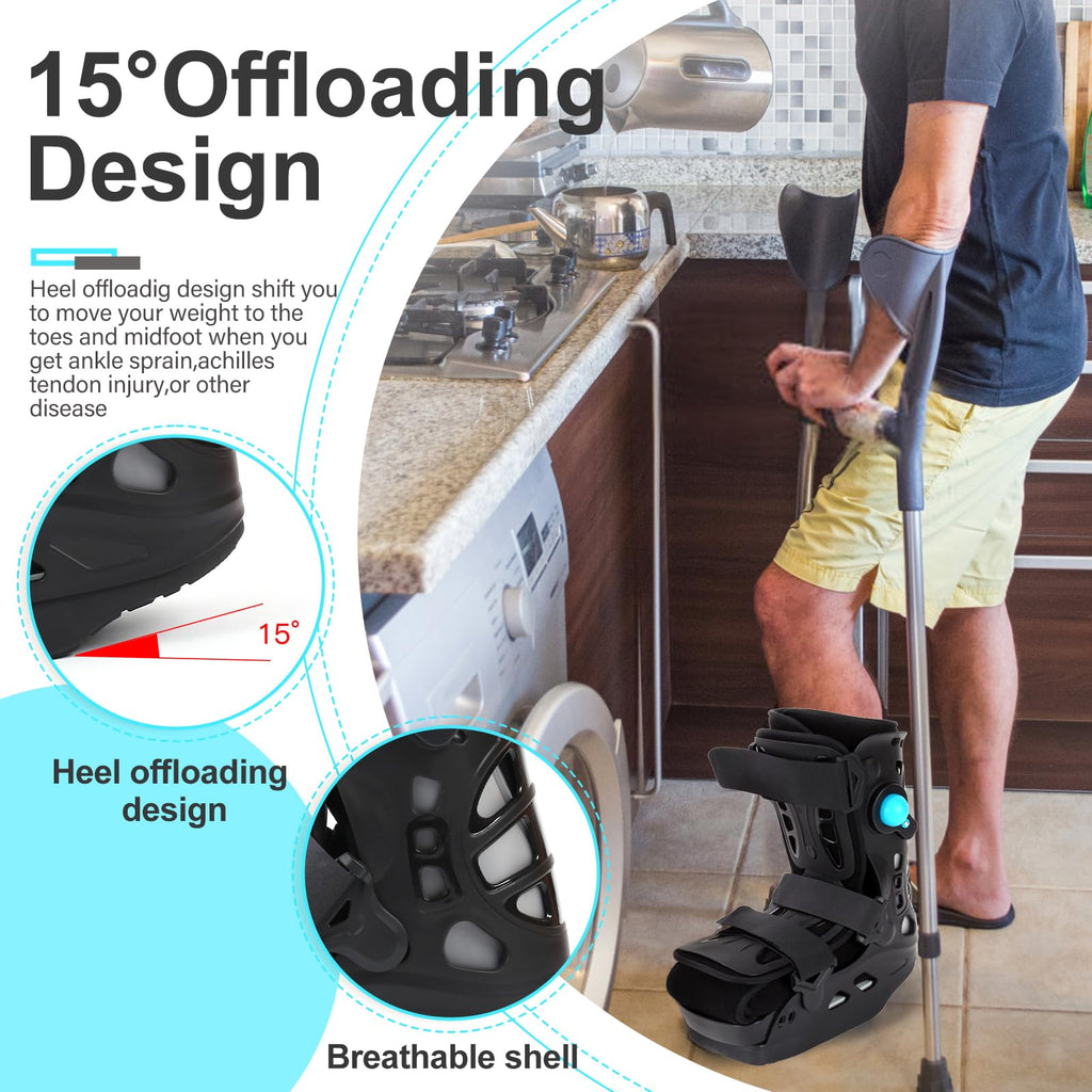 Inflatable Walker Fracture Boot Medical Short Air Cam Walker Brace Small N7508
