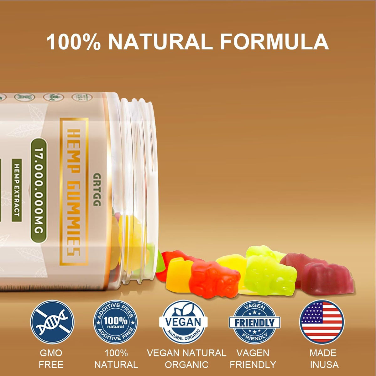 Assorted Fruit Flavors Hemp Gummies X5358