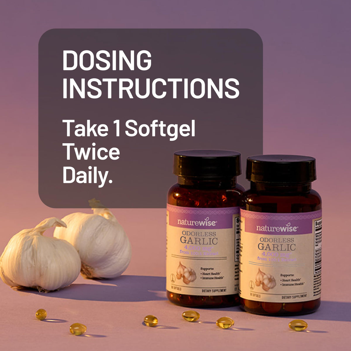 Odorless Garlic Supplement 4000mg 60 Count C371123