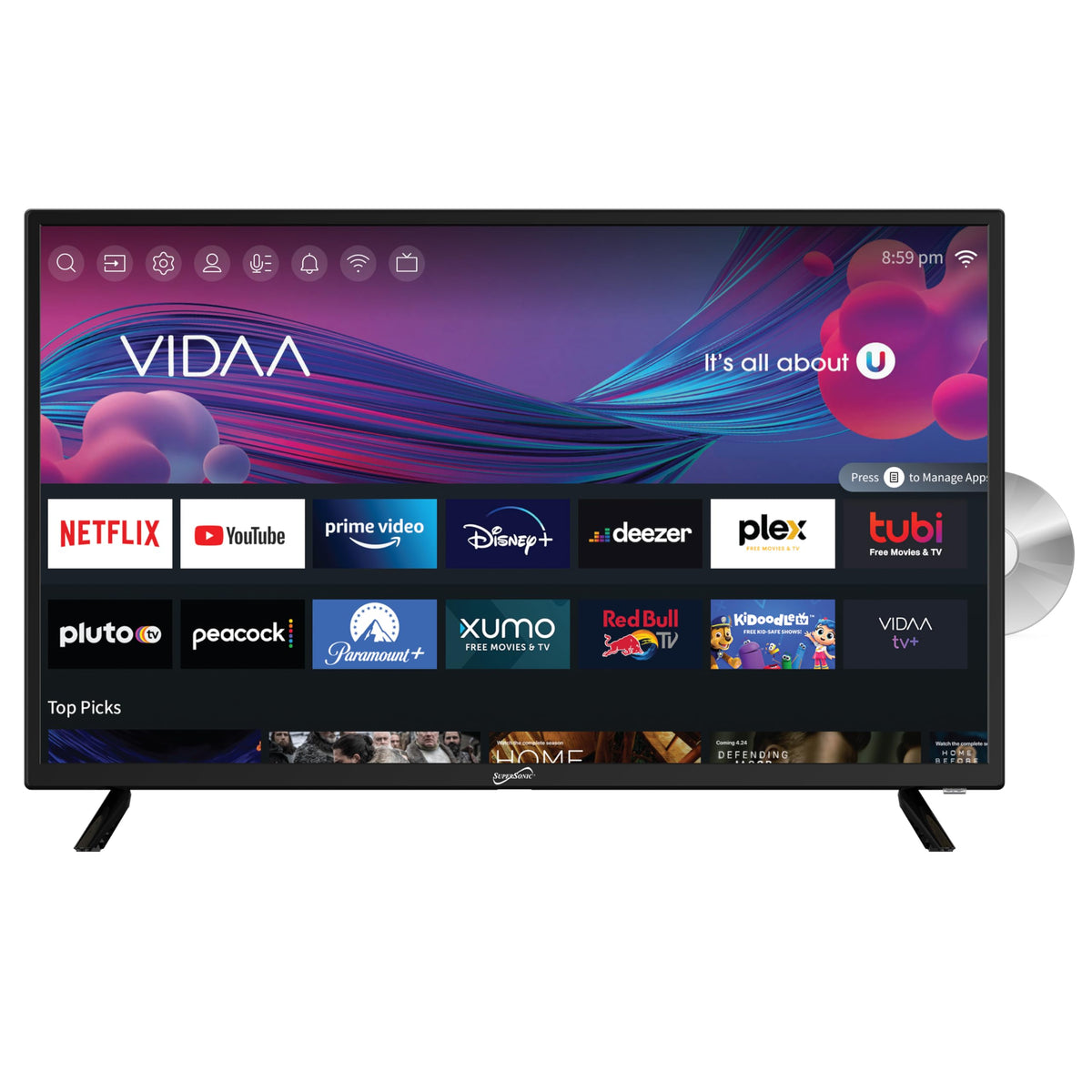 32-inch LED Smart HDTV with DVD Player G25513