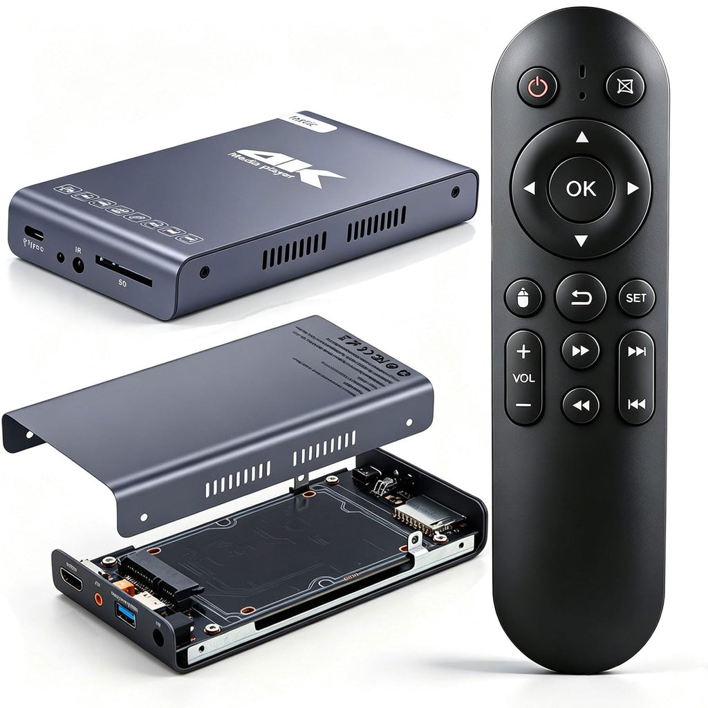 4K 60Hz H.265 Ultra HD Digital Media Player & HDD Enclosure 2 in 1 X8489