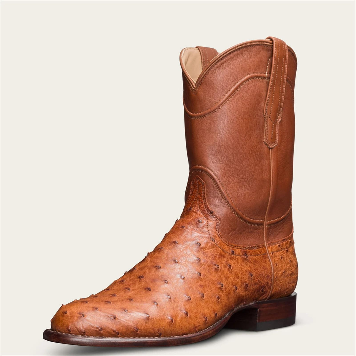 Men's Ostrich Pattern Leather Western Cowboy Boots E46300