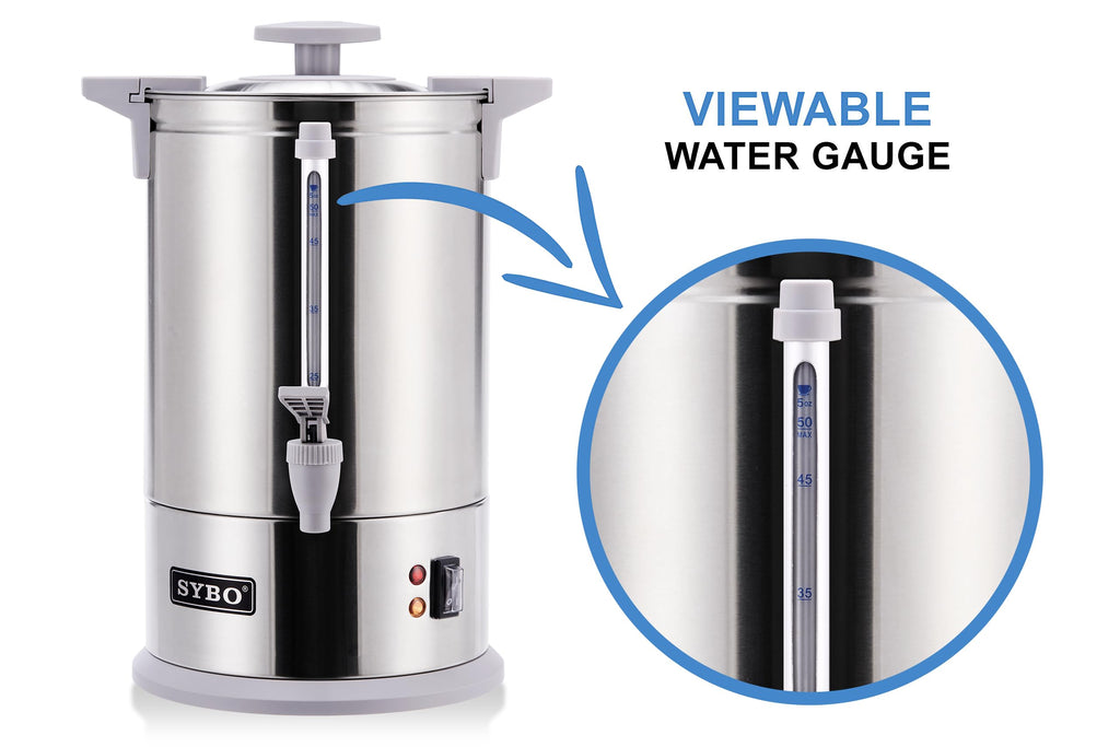 Stainless Steel Percolate Coffee Maker Hot Water Urn 50-Cup 8 L Z9506