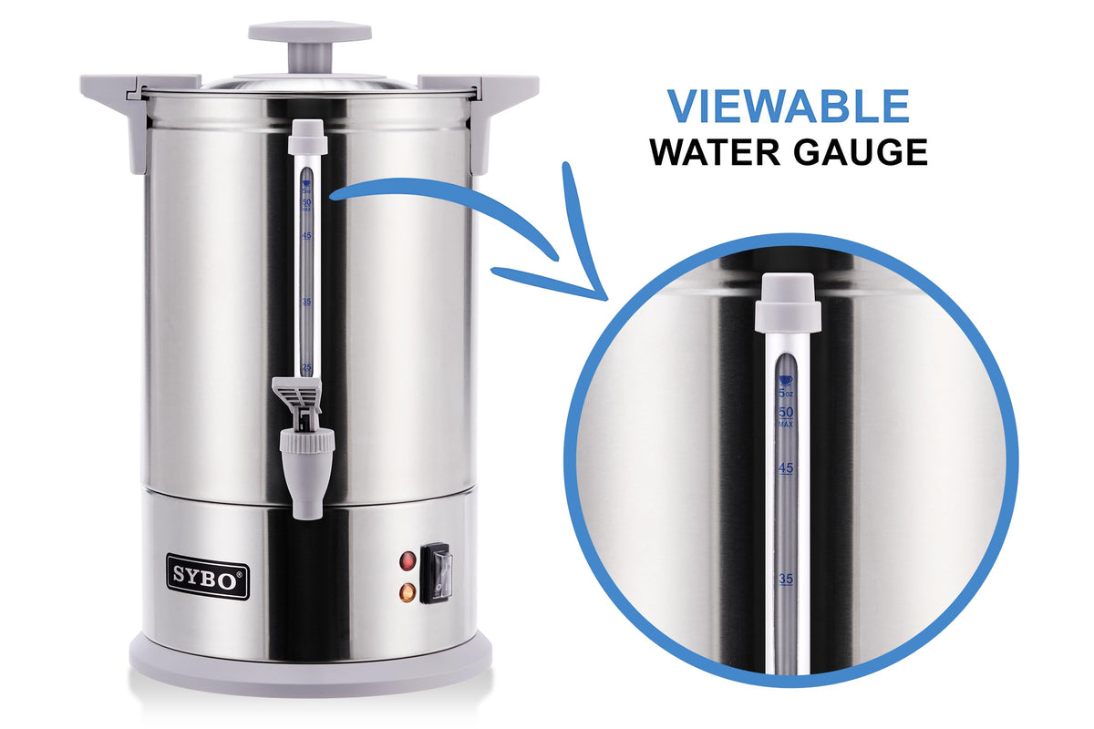 Stainless Steel Percolate Coffee Maker Hot Water Urn 50-Cup 8 L Z9506