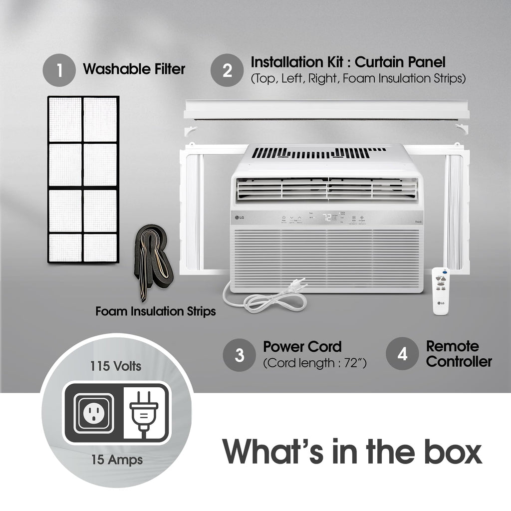 8000 BTU White Window Air Conditioner P329631