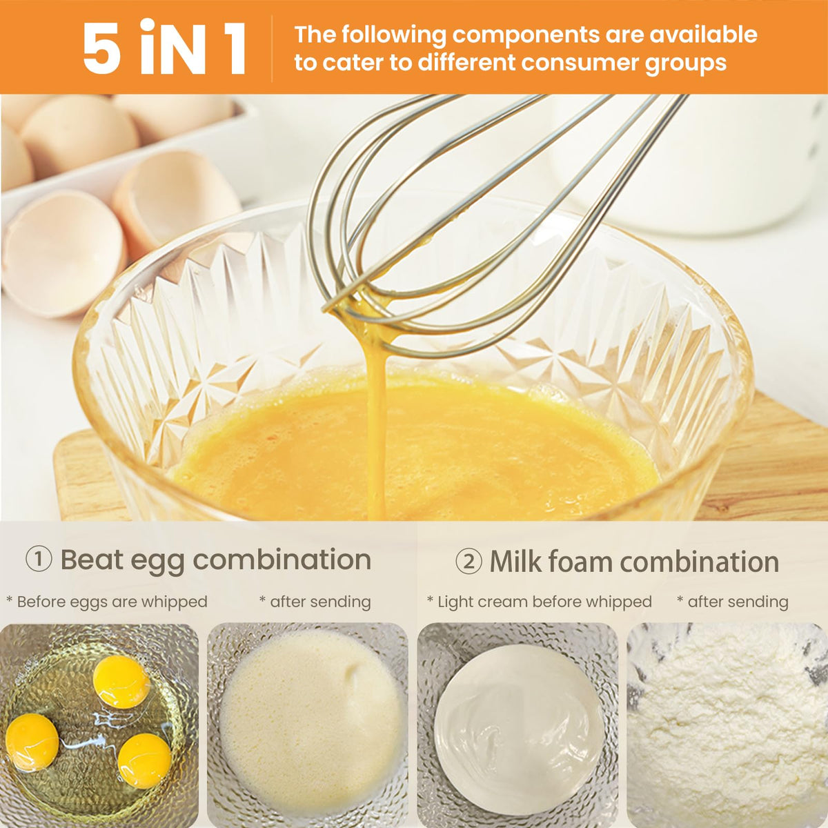 4-in-1 Waterproof Cordless Electric Vegetable Slicer Set E3336