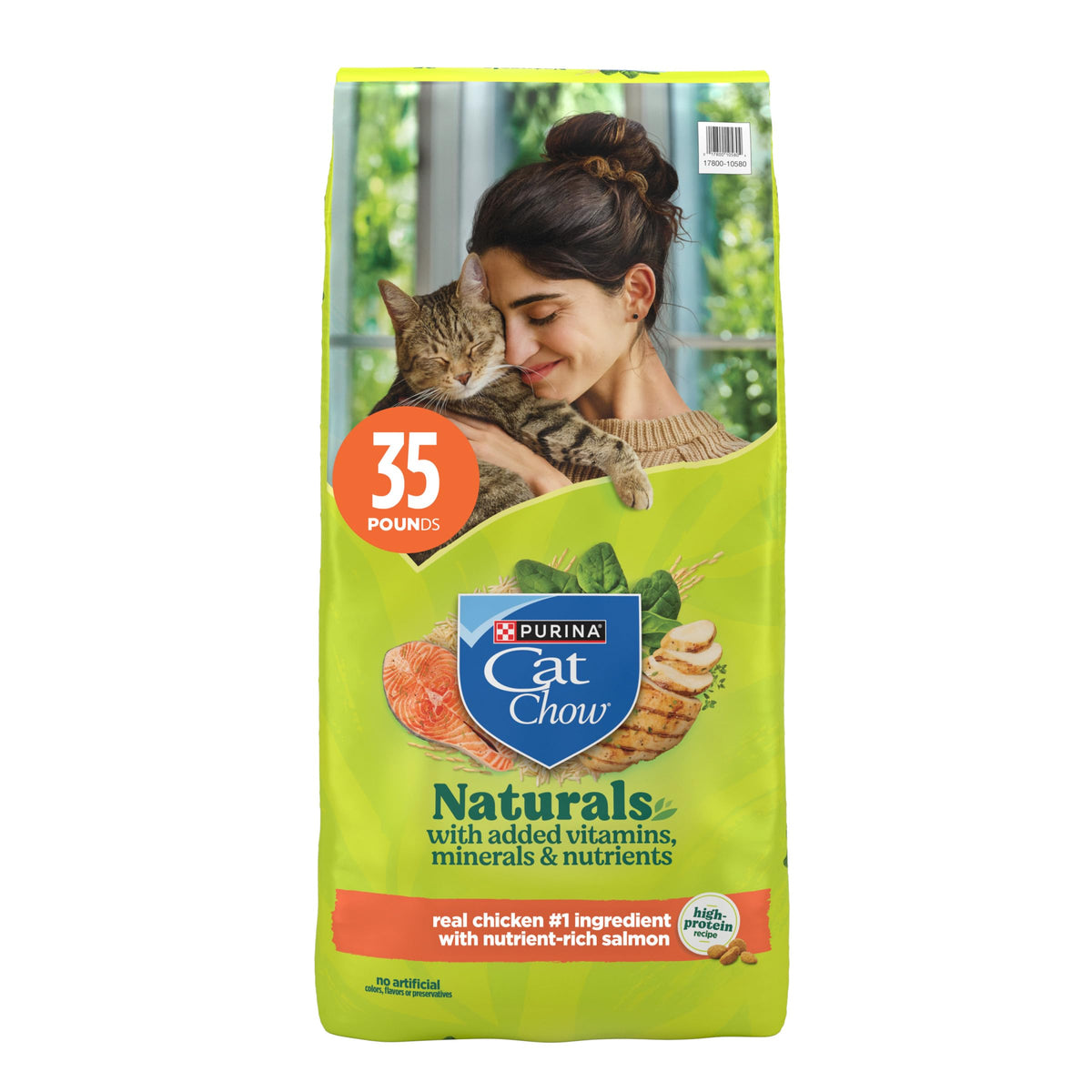 High Protein Dry Cat Food with Vitamins and Minerals 35 lb Bag J100