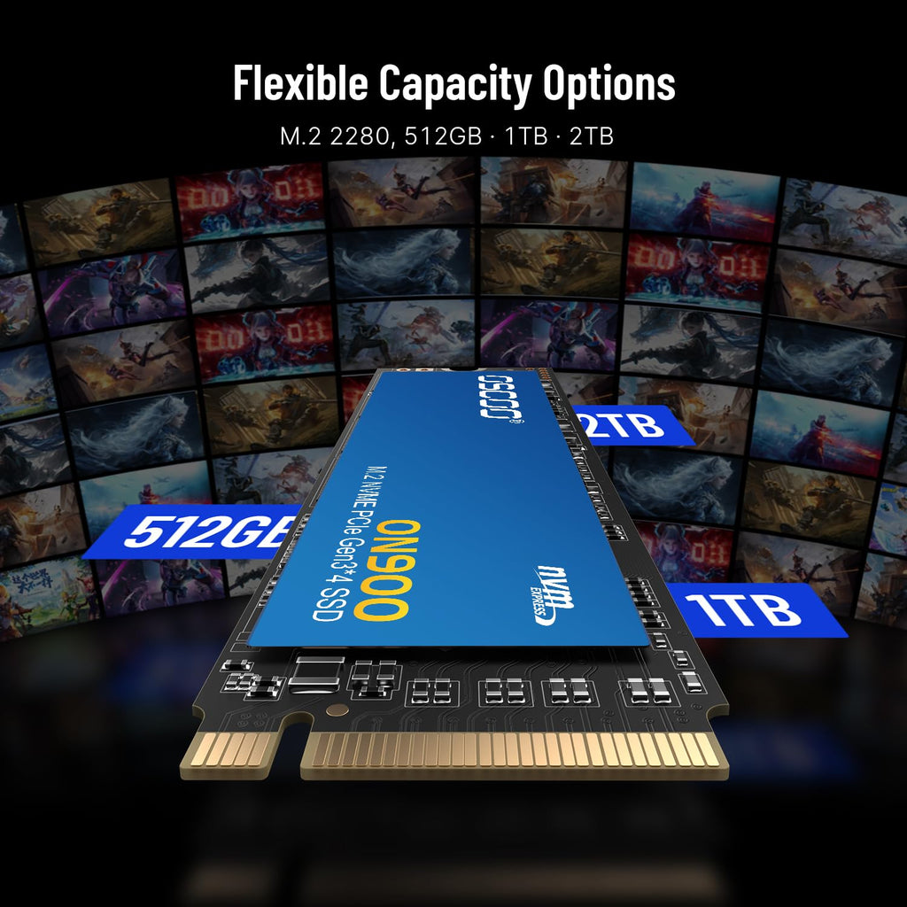 1TB PCIe Gen3.0x4 NVMe M.2 2280 SSD I4151