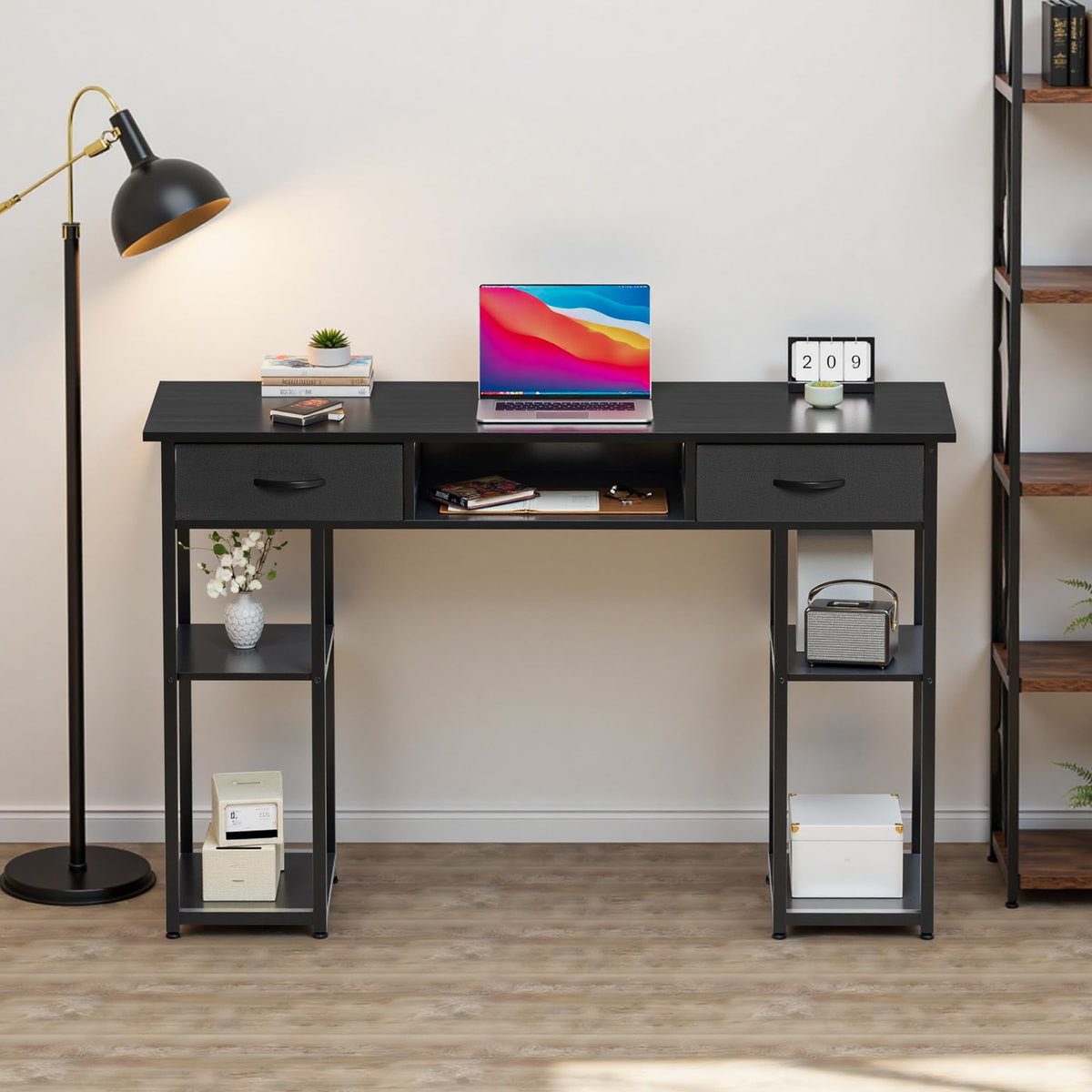 48 Inch Desk with Fabric Drawers D914592