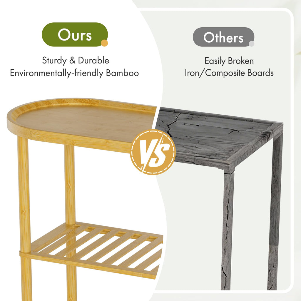 Bamboo 2-tier Oval Top Console Table I2410