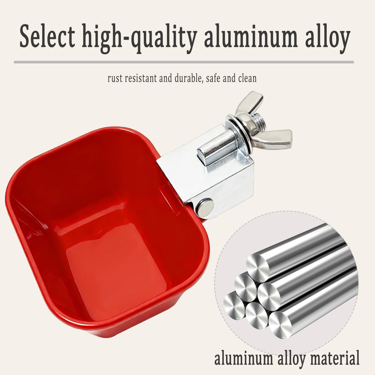 Aluminum Alloy Chicken Waterer Feeder J506985