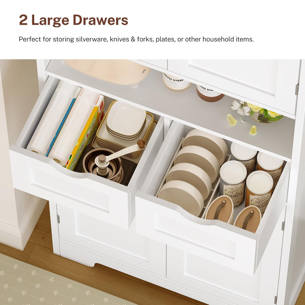 63.4"H Kitchen Pantry Cabinet with 4 Door Shelves Q506252