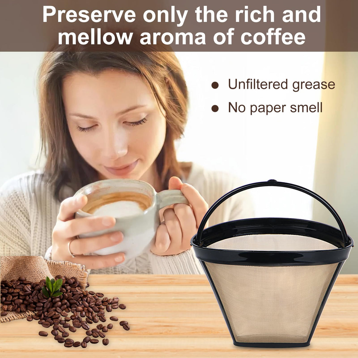 Reusable Cone Coffee Filter E945
