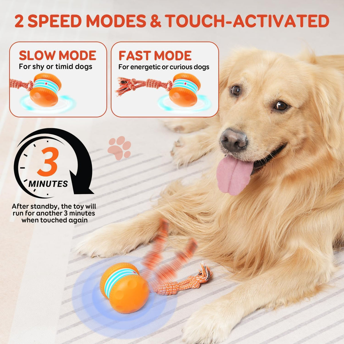 Electric Moving Dog Ball with Rope N32533