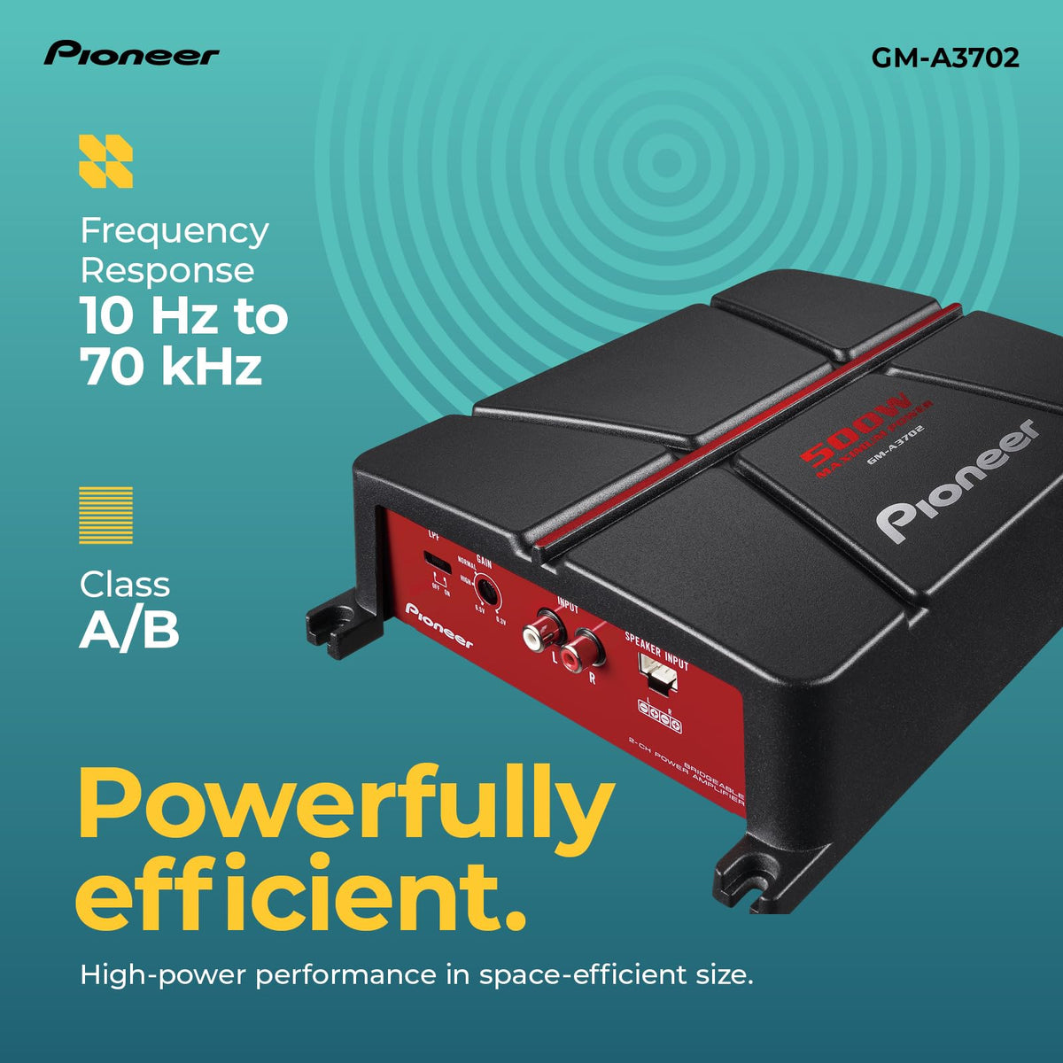500W Max Class AB 2-Channel Car Amplifier Q261