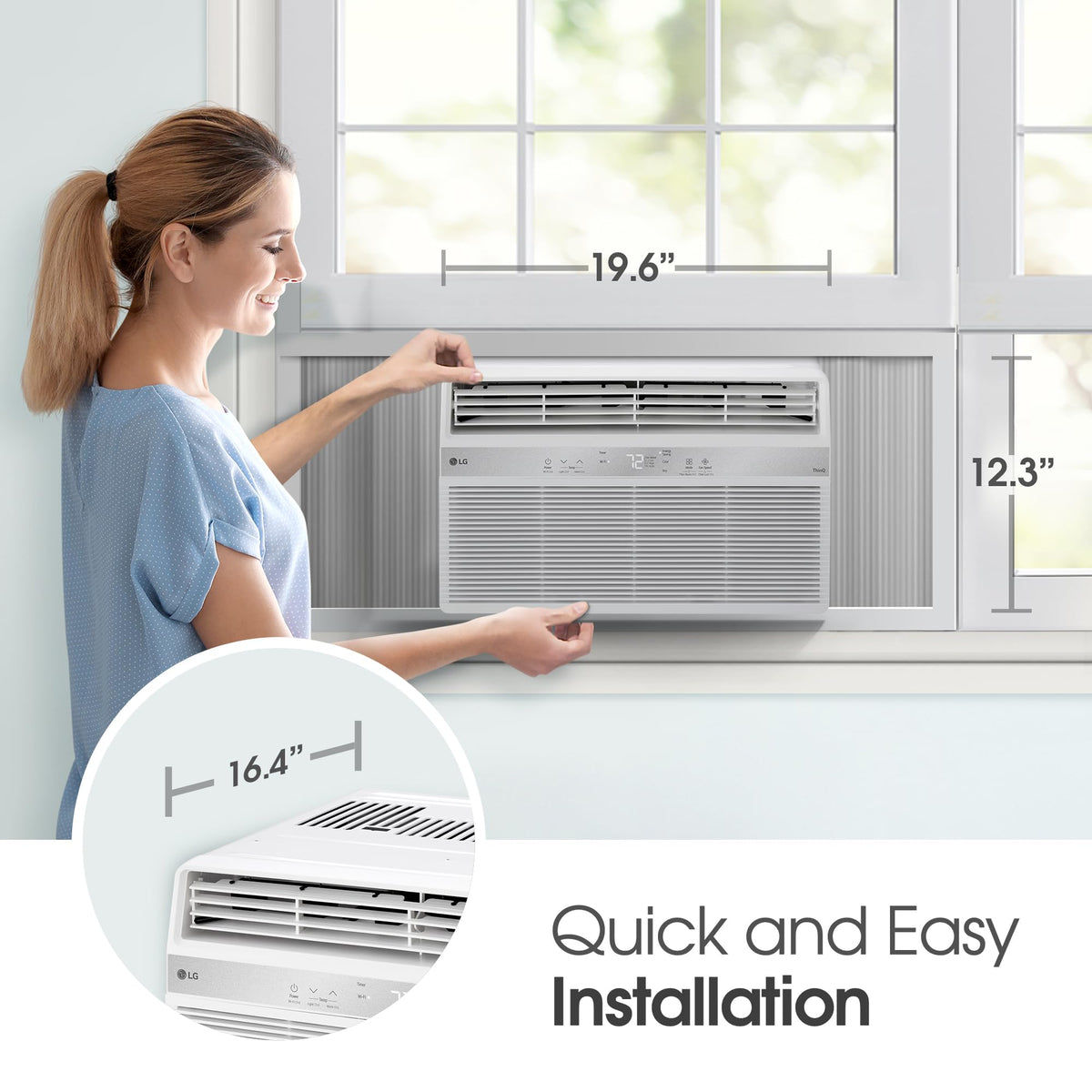 8000 BTU White Window Air Conditioner P329631