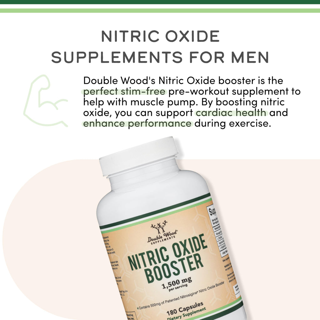 Nitric Oxide Booster, Nitrosigine + Citrulline, 180 Capsules D4431