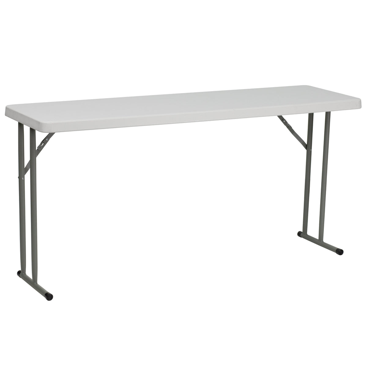 White Rectangular Plastic Folding Table G5913
