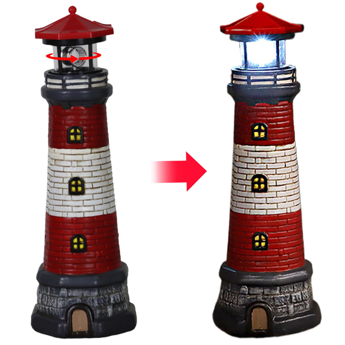 Waterproof Rotating LED Lighthouse Lamp D6703