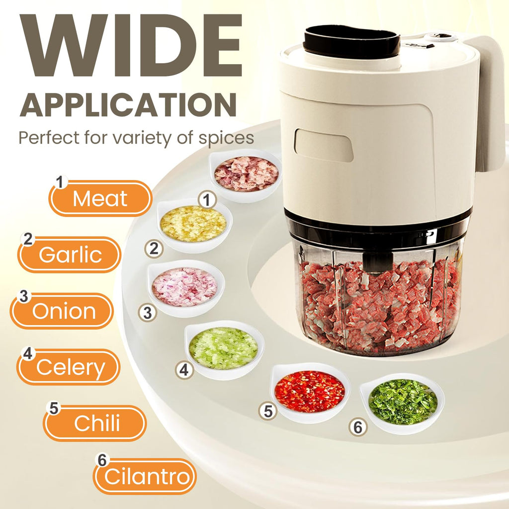 4-in-1 Waterproof Cordless Electric Vegetable Slicer Set E3336
