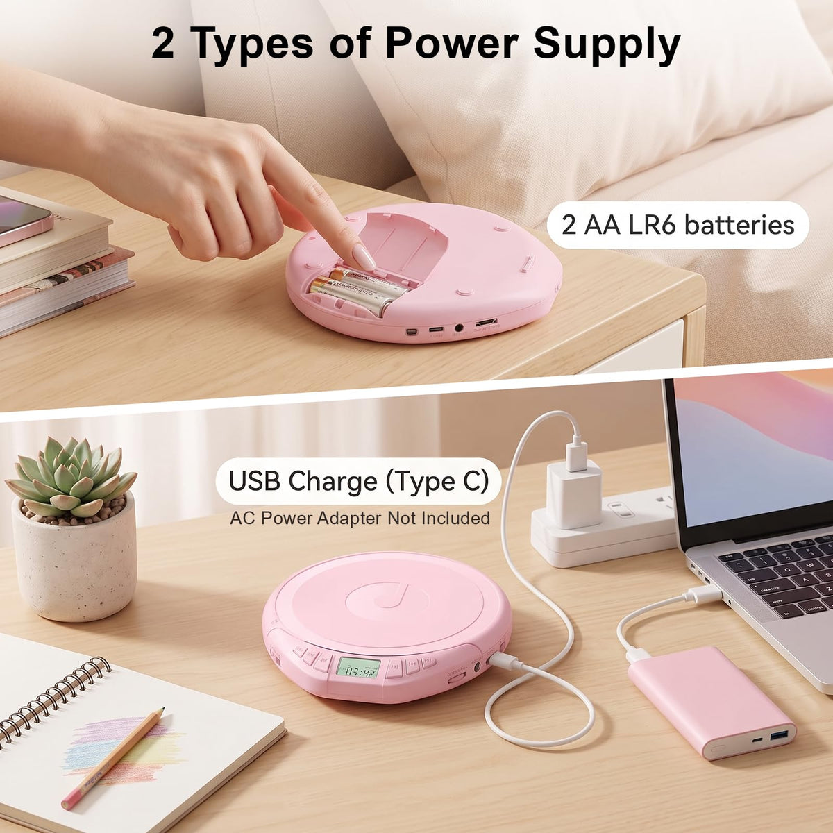 Portable CD Player with Earphones M48847