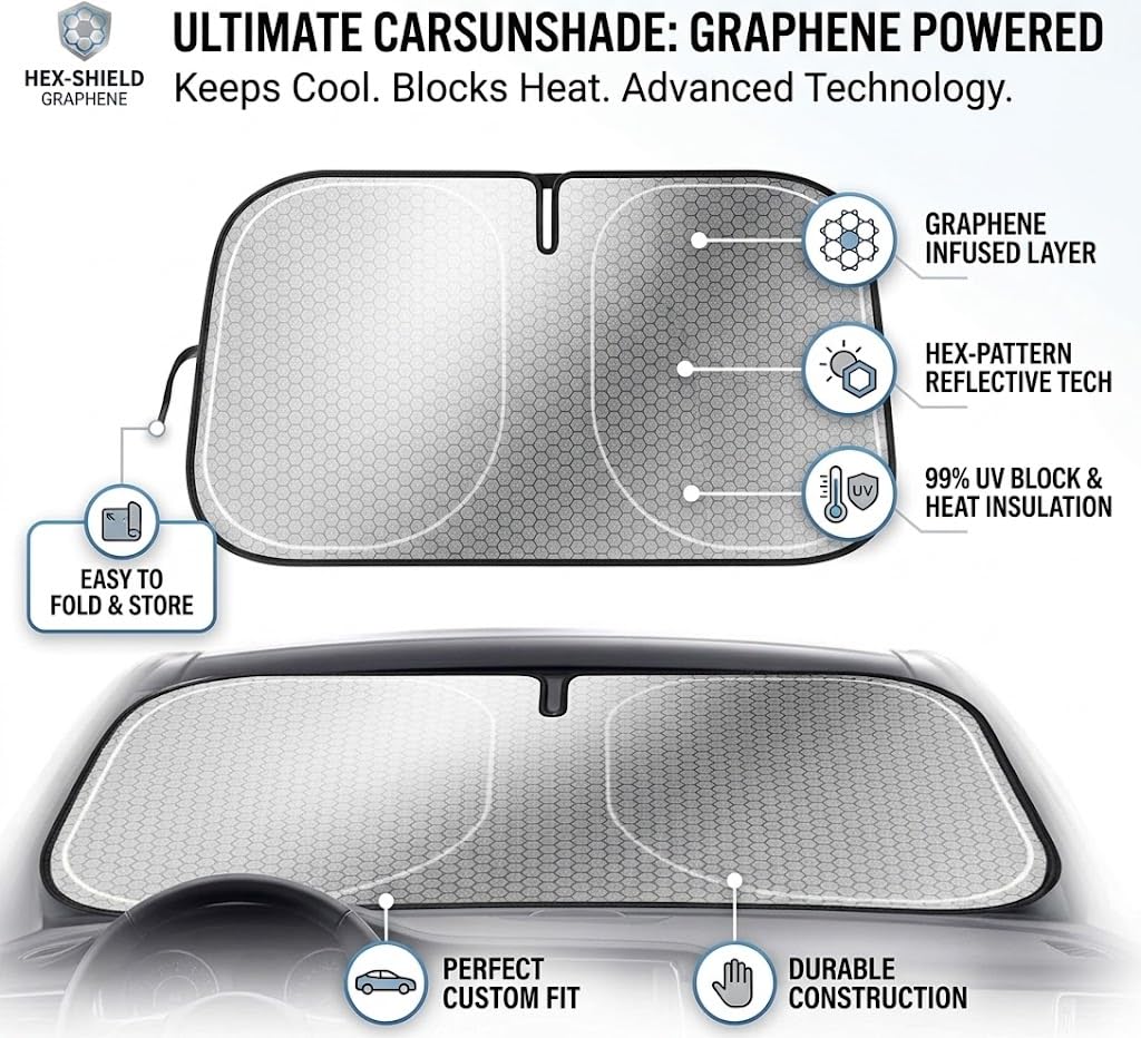 Car Windshield Sun Shade Graphene UV Protection Q95169