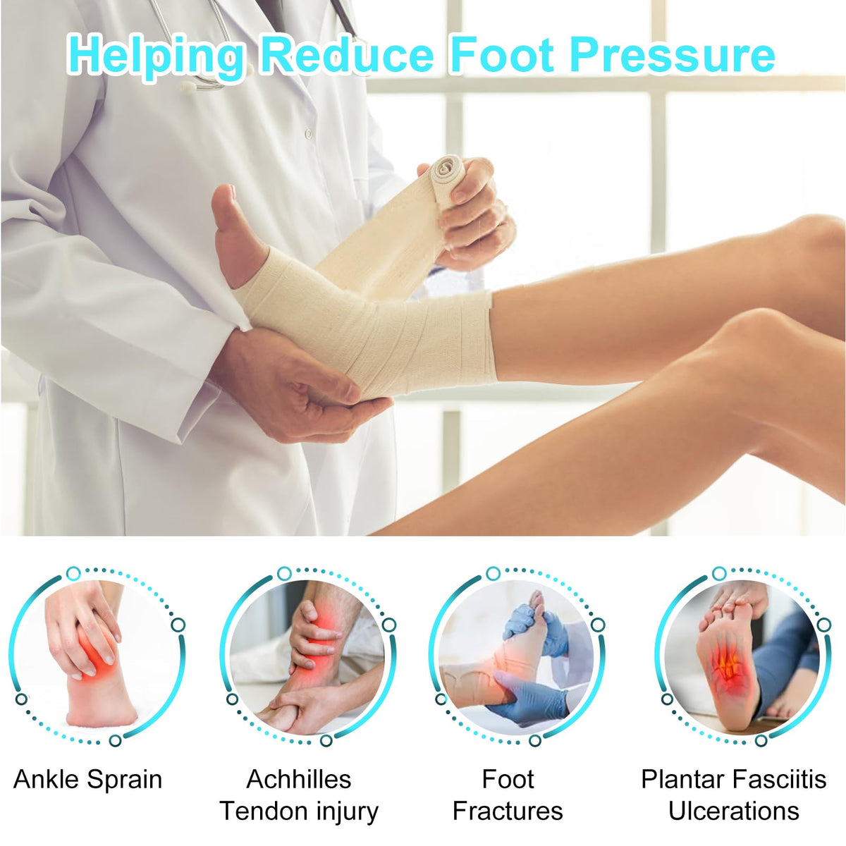 Inflatable Walker Fracture Boot Medical Short Air Cam Walker Brace Small N7508