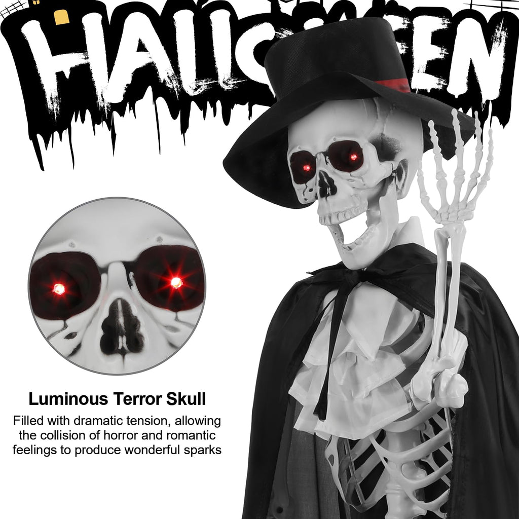 Halloween Skeleton Decor, 5.4 ft Posable L816861