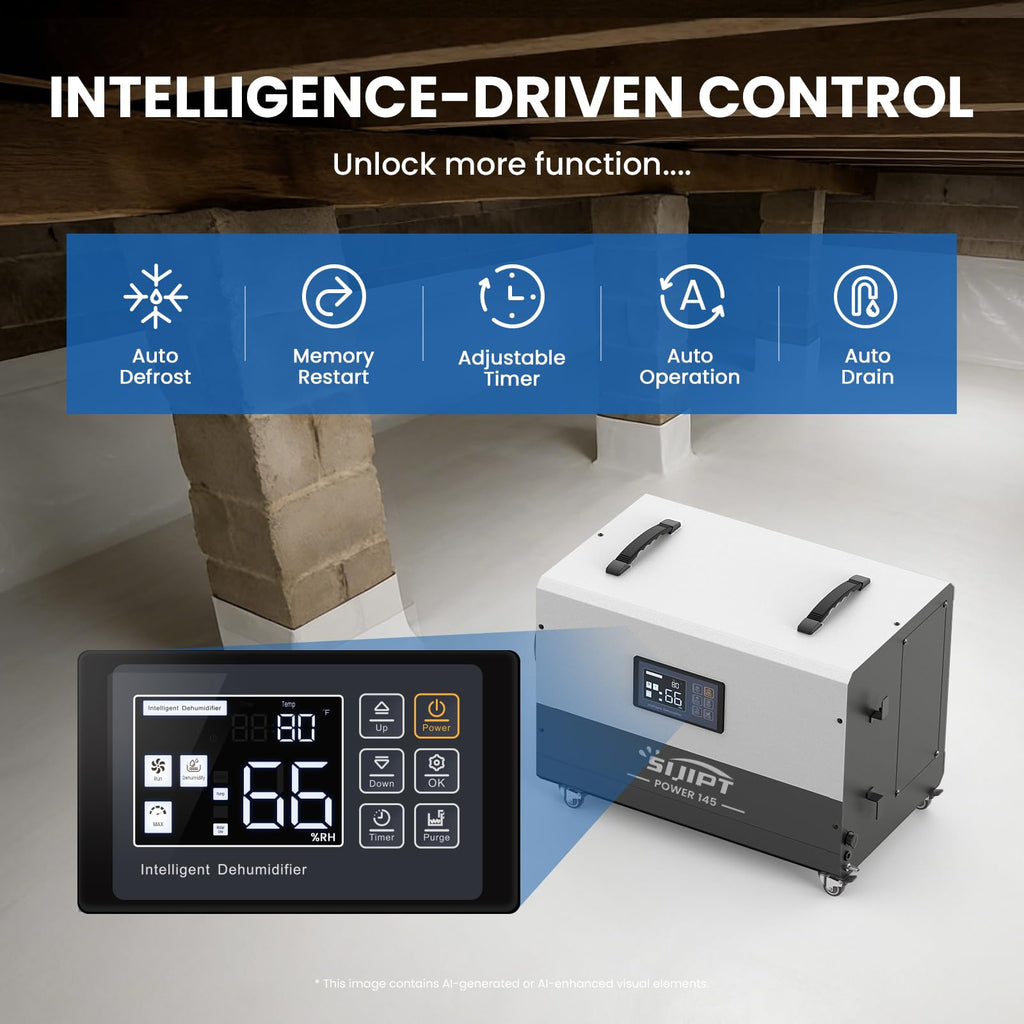 145 Pints Commercial Dehumidifier with Pump & Drain N1239