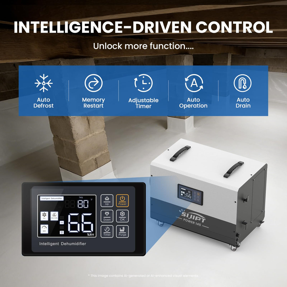 145 Pints Commercial Dehumidifier with Pump & Drain N1239