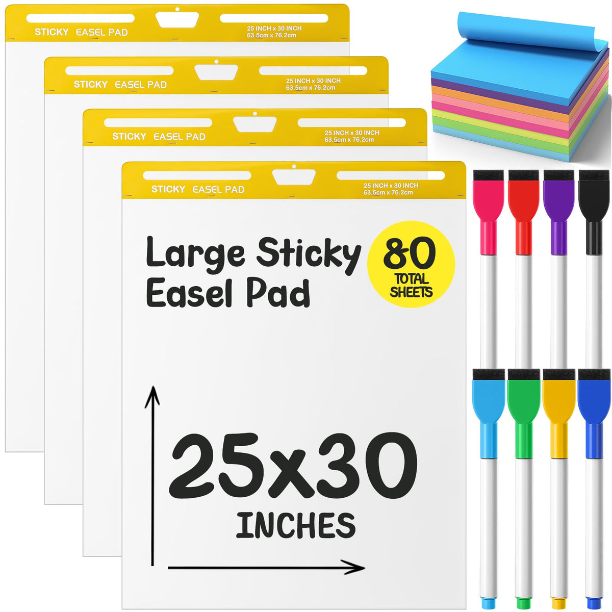 Thickened Sticky Easel Pad, 25 x 30 In, 20 Sheets/pad X522175