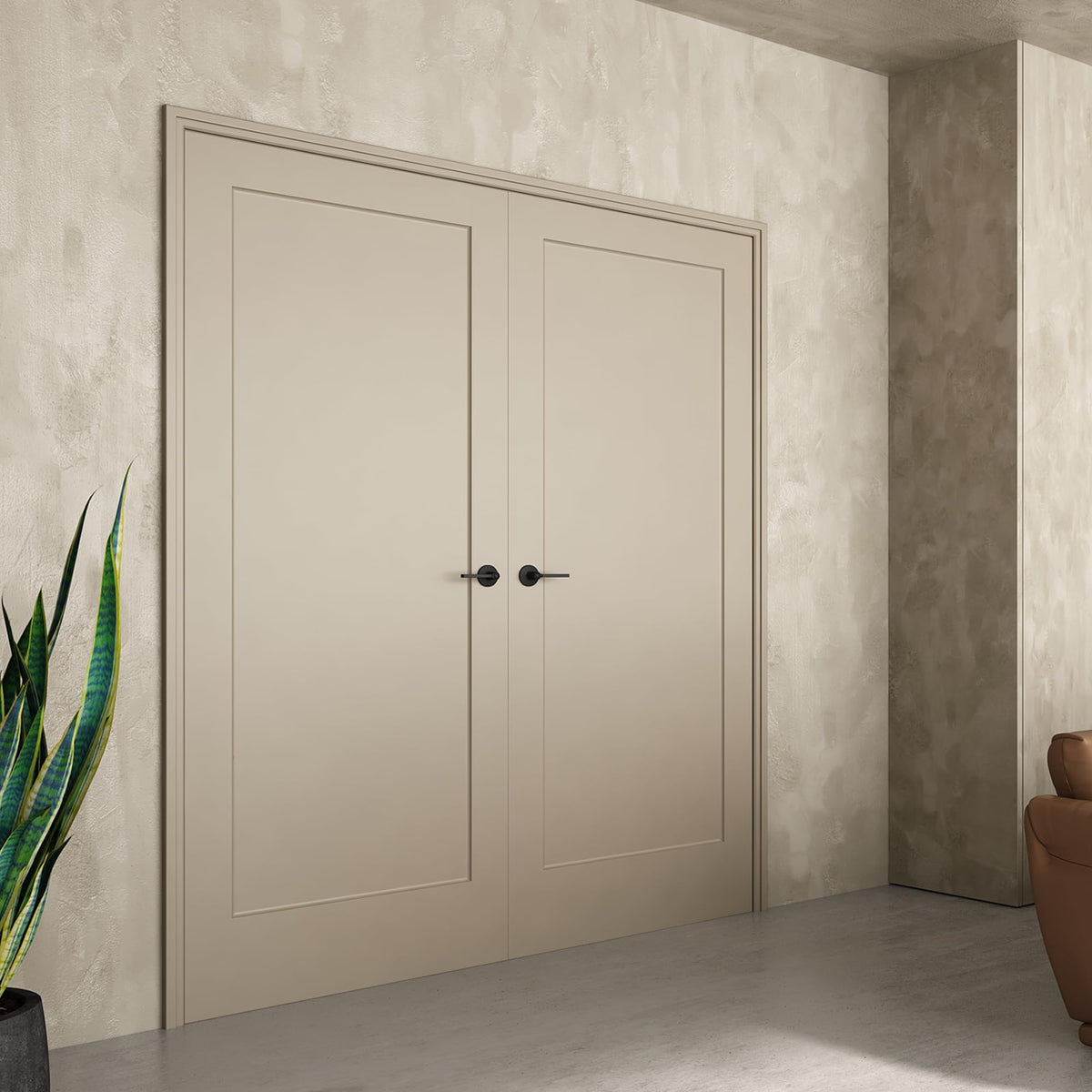 24"x80" 1-Panel Shaker Style White Primed Hollow Core Interior Door Slab F609