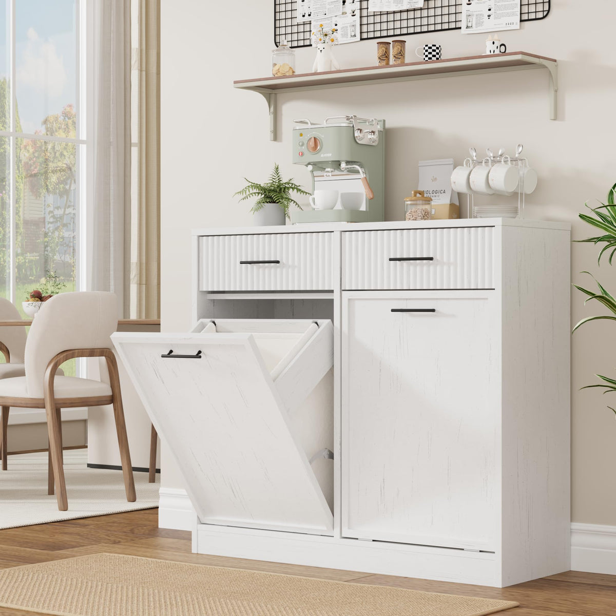 Double Tilt Out Laundry Hamper Cabinet U531