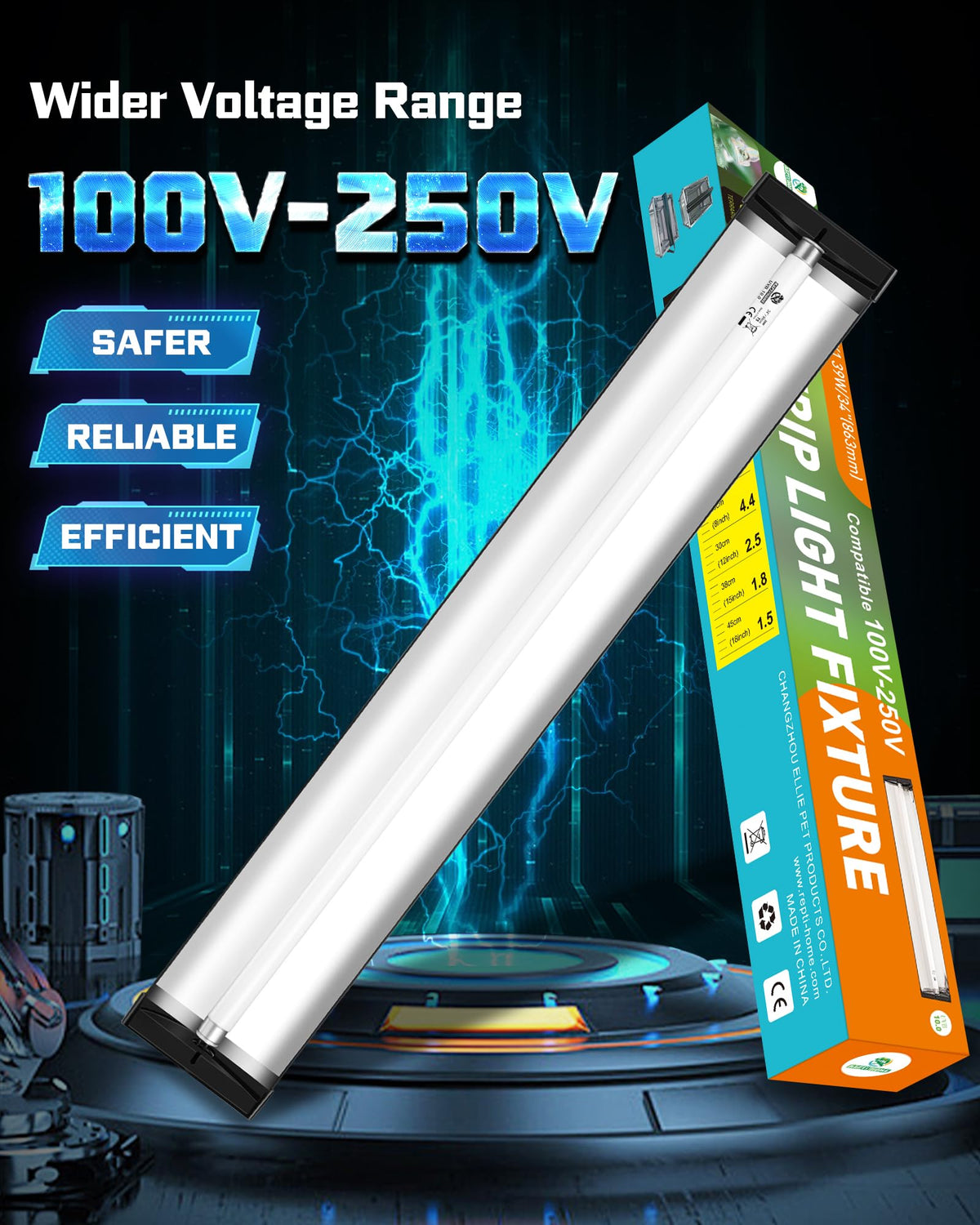 39W UVA UVB Reptile Light Combo Kit with UVB 10.0 Fluorescent Tube N721307